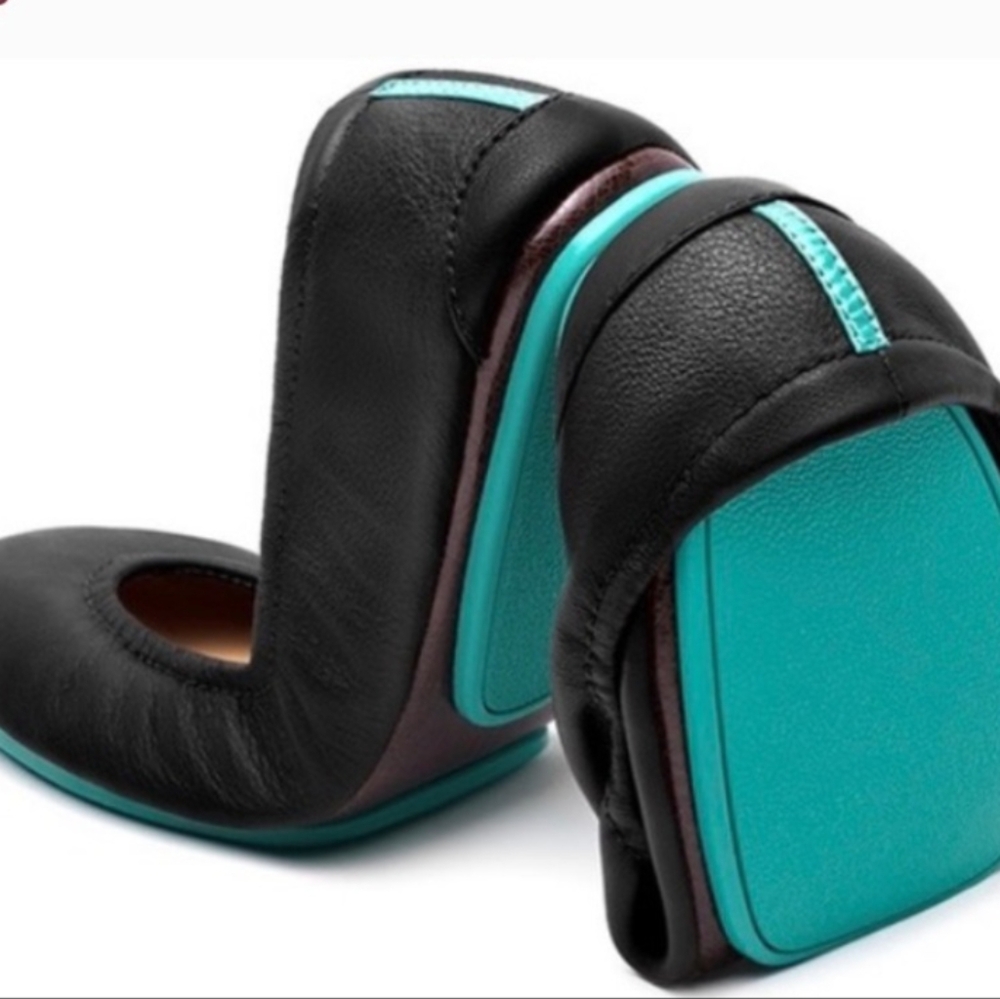 Tieks Black Leather Women's Ballet Flats, Sz 7